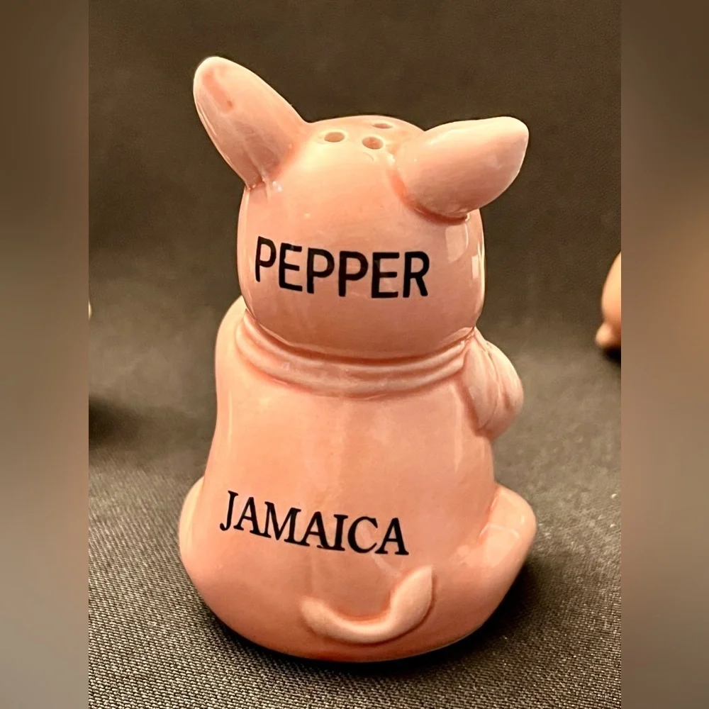 6pc Lot VTG Japan MCM Anthropomorphic Ceramic Pig Figurines Kitschy Whimsigoth